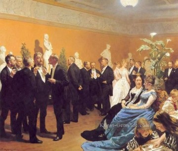 Encuentro en el museo 1888 Peder Severin Kroyer Ölgemälde